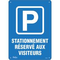 Enseigne  Stationnement r&eacute;serv&eacute; aux visiteurs , 10" x 14", Plastique, Français avec pictogramme Groupe Belzile Dickner