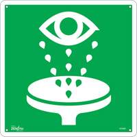 Enseigne de s&eacute;curit&eacute; conforme &agrave; la CSA - Eye Wash, 12" x 12", Aluminium, Pictogramme Groupe Belzile Dickner