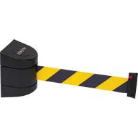 Magnetic Wall Mount Barrier with Magnetic Tape, Plastic, Magnetic Mount, 15', Black and Yellow Tape Groupe Belzile Dickner