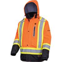 5407 Waterproof Insulated Heated Safety Jacket, Men's, Small, High-Visibility Orange Groupe Belzile Dickner