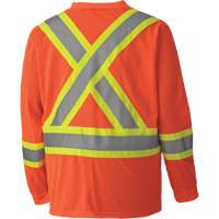 6984 Traffic Micro Mesh Long-Sleeved Safety Shirt, Small, High Visibility Orange Groupe Belzile Dickner