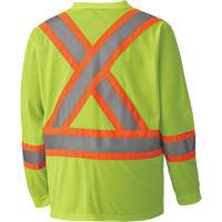 6985 Traffic Micro Mesh Long-Sleeved Safety Shirt, Small, High Visibility Lime-Yellow Groupe Belzile Dickner