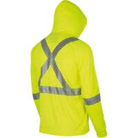 6965 Bird's-Eye Safety Hoodie, Small, High Visibility Lime-Yellow Groupe Belzile Dickner