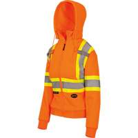 6924W Women's Fleece Hoodie with Zipper, Polyester, X-Small, High Visibility Orange Groupe Belzile Dickner