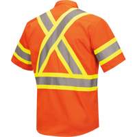4442 Ultra Cool Short-Sleeved Safety Shirt, Cotton, Small, High Visibility Orange Groupe Belzile Dickner