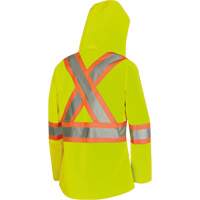 5628W The Rock Women's 300D  Quilted Safety Parka, Polyester/Polyurethane, High Visibility Lime-Yellow, X-Small Groupe Belzile Dickner