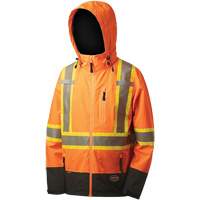 5220 Softshell Waterproof Premium  Safety Jacket, Polyester, High Visibility Orange, 2X-Large Groupe Belzile Dickner
