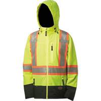 5221 Softshell Waterproof Premium  Safety Jacket, Polyester, High Visibility Lime-Yellow, Small Groupe Belzile Dickner