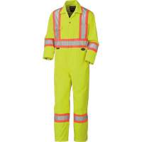5512T High-Visibility Coveralls, 40 (Tall), High Visibility Lime-Yellow Groupe Belzile Dickner