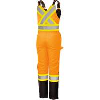 5040BBW Combinaison de s&eacute;curit&eacute; imperm&eacute;able haute visibilit&eacute; pour femmes, Polyester, T-petit, Noir/Orange haute visibilit&eacute; Groupe Belzile Dickner
