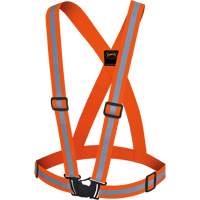 Bretelles de sécurité haute visibilité, Orange haute visibilité, Couleur réfléchissante Argent, Taille unique SHI033 | Dickner Inc