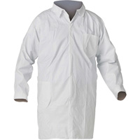 Sarrau de laboratoire avec protection contre les liquides et les particules, Moyen, Blanc SHI436 | Dickner Inc