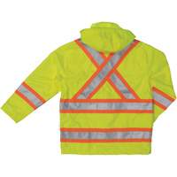 Ripstop Safety Rain Jacket, Polyester, X-Small, High Visibility Lime-Yellow Groupe Belzile Dickner