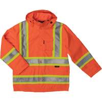 Ripstop Safety Rain Jacket, Polyester, X-Small, High Visibility Orange Groupe Belzile Dickner