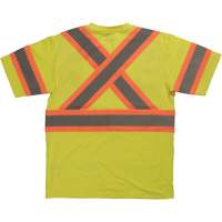 Short Sleeve Safety T-Shirt, Cotton, X-Small, High Visibility Lime-Yellow Groupe Belzile Dickner