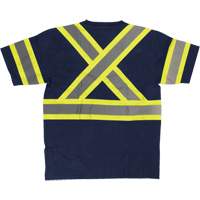 Short Sleeve Safety T-Shirt, Cotton, X-Small, Navy Blue Groupe Belzile Dickner