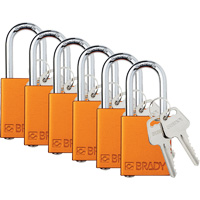 Lockout Padlock, Safety Padlock, Keyed Different, Aluminum, 1-1/2" Width Groupe Belzile Dickner