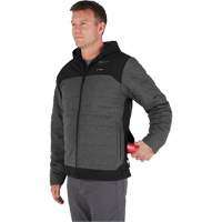 M12 Heated Quietshell Jacket with Battery, Men's, Small, Grey Groupe Belzile Dickner