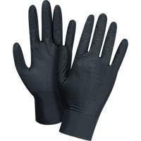 Heavyweight Tactile Grip Examination Gloves, Small, Nitrile, 8-mil, Powder-Free, Black Groupe Belzile Dickner