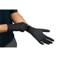 Heavyweight Tactile Grip Examination Gloves, Small, Nitrile, 8-mil, Powder-Free, Black Groupe Belzile Dickner