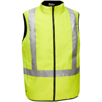 Bisley&reg; X-Back Reversible Puffer Vest, High Visibility Lime-Yellow, Small, Polyester Groupe Belzile Dickner