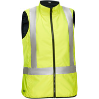 Bisley&reg; X-Back Women's Contoured Reversible Puffer Vest, High Visibility Lime-Yellow, Small, Polyester Groupe Belzile Dickner