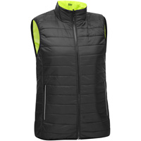 Bisley&reg; X-Back Women's Contoured Reversible Puffer Vest, High Visibility Lime-Yellow, Small, Polyester Groupe Belzile Dickner