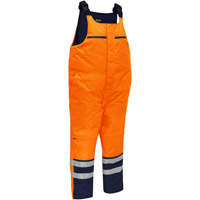 Bisley&reg; Extreme Cold Bib Overall, Polyester, Small, High Visibility Orange Groupe Belzile Dickner