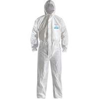 CoverMe XP1800  Type 5/6 Coveralls with Hood, Medium, White, Microporous Groupe Belzile Dickner
