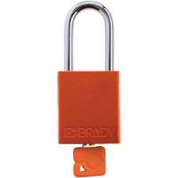 Cadenas de verrouillage de s&eacute;curit&eacute; Velocity Plus, Orange, Cl&eacute;s identiques, Aluminium, Largeur de 1-1/2" Groupe Belzile Dickner