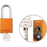 Cadenas de verrouillage de s&eacute;curit&eacute; Velocity Plus, Orange, Cl&eacute;s identiques, Aluminium, Largeur de 1-1/2" Groupe Belzile Dickner