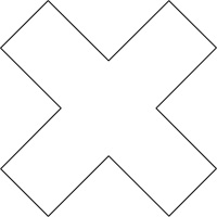 Floor Marking Shapes, Cross, 9.5" L x 3.5" W, White, Vinyl Groupe Belzile Dickner