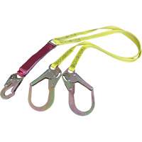External Energy Absorber Lanyard with 2-1/4" Hooks, 6', Snap Hook Center, Snap Hook Leg Ends, Polyester Groupe Belzile Dickner