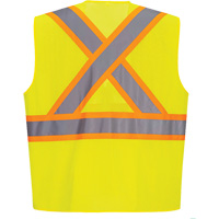 Veste de s&eacute;curit&eacute; &agrave; bandes contrastantes, Jaune lime haute visibilit&eacute;, Petit, Polyester Groupe Belzile Dickner