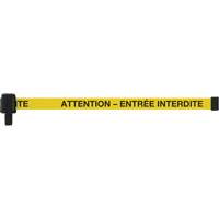 PLUS Banner, Attention - Entr&eacute;e Interdite, 15', Black and Yellow Tape Groupe Belzile Dickner