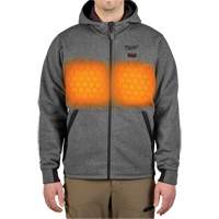 M12 Heated Hoodie (Jacket Only), Men's, Medium, Grey, Poly-Cotton Groupe Belzile Dickner