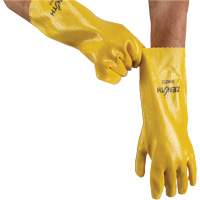 Gants &agrave; fini rugueux et r&eacute;sistants aux produits chimiques, Taille 9, 14" lo, PVC, Doublure en Interlock, 47-mil Groupe Belzile Dickner