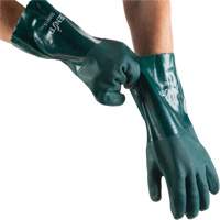 Gants verts &agrave; double enduit, 14" lo, PVC, Doublure en Jersey de coton, 70 mils Groupe Belzile Dickner