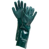 Double Dipped Green Gloves, 18" L, PVC, Cotton Jersey Inner Lining, 70-mil Groupe Belzile Dickner