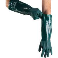 Double Dipped Green Gloves, 18" L, PVC, Cotton Jersey Inner Lining, 70-mil Groupe Belzile Dickner