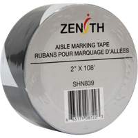 Aisle Marking Tape, 2" x 108', PVC, Black and White Groupe Belzile Dickner