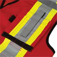 6678 High-Visibility Antimicrobial Mesh-Back Surveyor Vest, Red, Small, Polyester Groupe Belzile Dickner