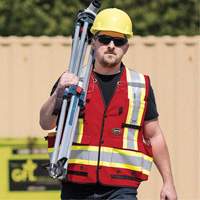 6678 High-Visibility Antimicrobial Mesh-Back Surveyor Vest, Red, Small, Polyester Groupe Belzile Dickner