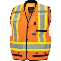 6680 High-Visibility Antimicrobial Mesh-Back Surveyor Vest, High Visibility Orange, Small, Polyester Groupe Belzile Dickner