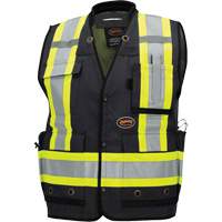 6679 High-Visibility Antimicrobial Mesh-Back Surveyor Vest, Black, Small, Polyester Groupe Belzile Dickner
