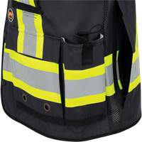 6679 High-Visibility Antimicrobial Mesh-Back Surveyor Vest, Black, Small, Polyester Groupe Belzile Dickner