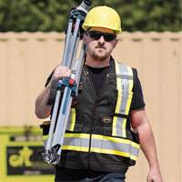 6679 High-Visibility Antimicrobial Mesh-Back Surveyor Vest, Black, Small, Polyester Groupe Belzile Dickner