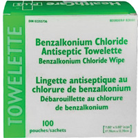 Serviette au chlorure de benzalkonium BZK, Serviette, Antiseptique Groupe Belzile Dickner
