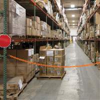 Ensemble de barri&egrave;re &agrave; chaîne magn&eacute;tique pour l'entrep&ocirc;t, Orange Groupe Belzile Dickner