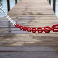 Chaîne de barri&egrave;re en plastique &agrave; deux couleurs, Vert/Blanc Groupe Belzile Dickner